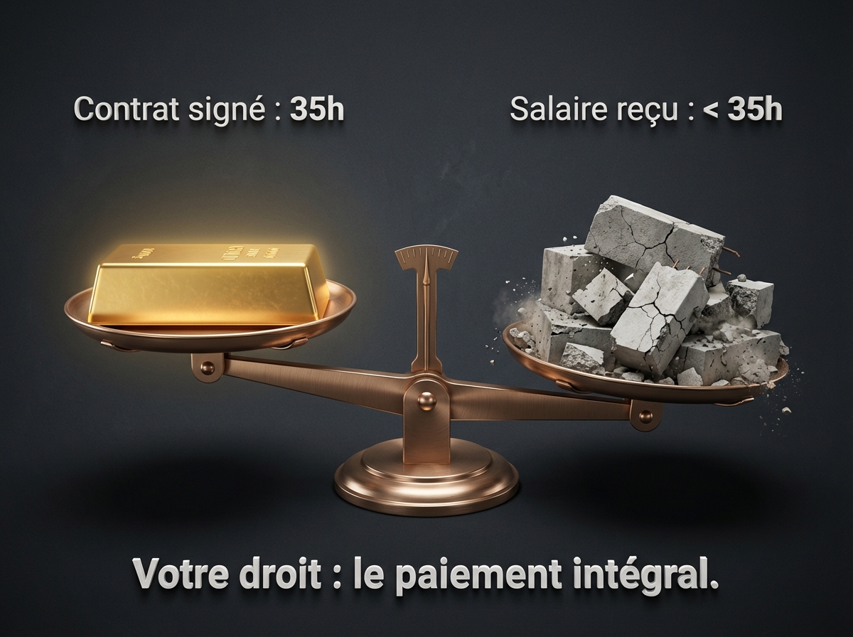 Infographie : Contrat intérim 35h mais travaille moins : droits et salaire