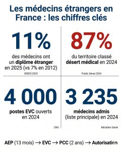 Une infographie sur les médecins étrangers